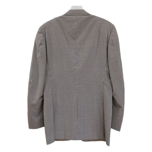 LIKE NEW CANALI Italy Men's 100% Wool Plaid Check Brown Two Button Blazer Sz 52L - Picture 8 of 13